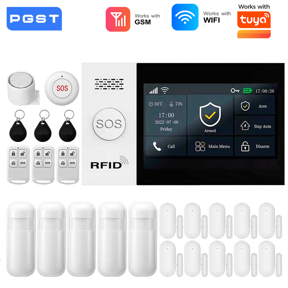 Smart Home Ecosystems - 2,4G WIFI Smart GSM Alarmsystem, kompatibel