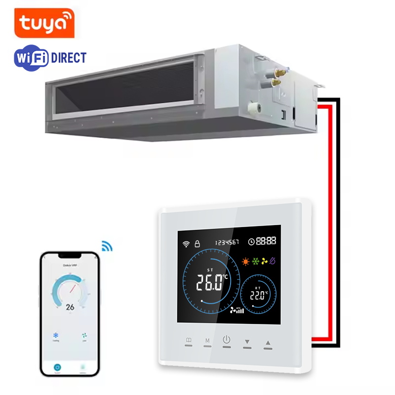 Smart Home Hvac - Intelligenter WLAN-Thermostat für Klimaanlagen, Energieeinsparung, HVAC-Gebläsekonvektor-Temperaturregler,