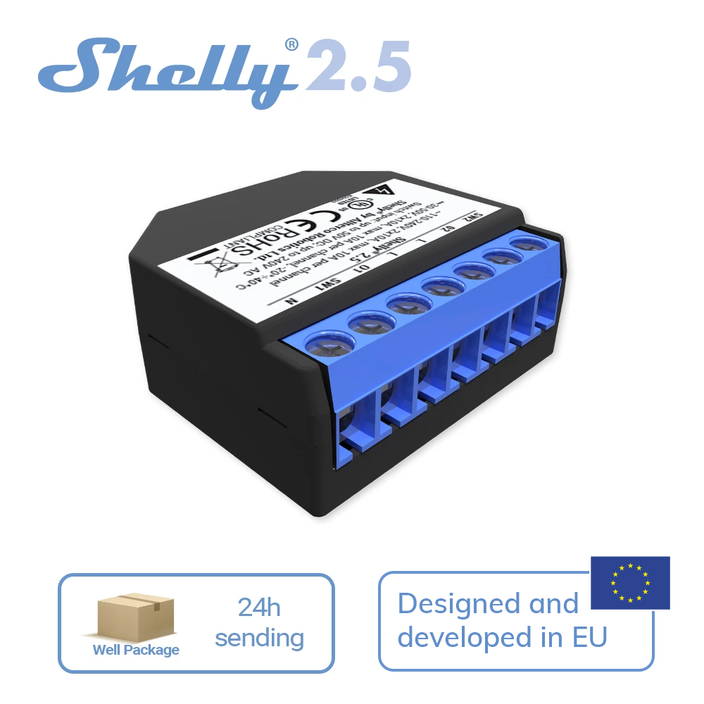 Smart Home Open Source - Shelly 2,5 Smart Home Doppel Relais