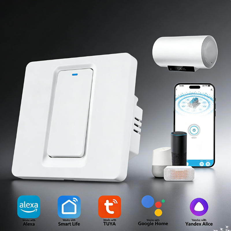 Smart Home Life - Intelligenter Warmwasserbereiterschalter/WiFi- und Bluetooth-Touch-Steuerung, funktioniert mit