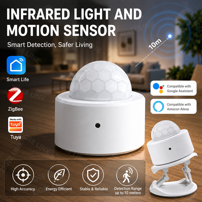 Zigbee Motion Sensor - ZigBee 3.0 PIR-Bewegungssensor, kabelloser Smart-Home-Sicherheitsalarm, funktioniert