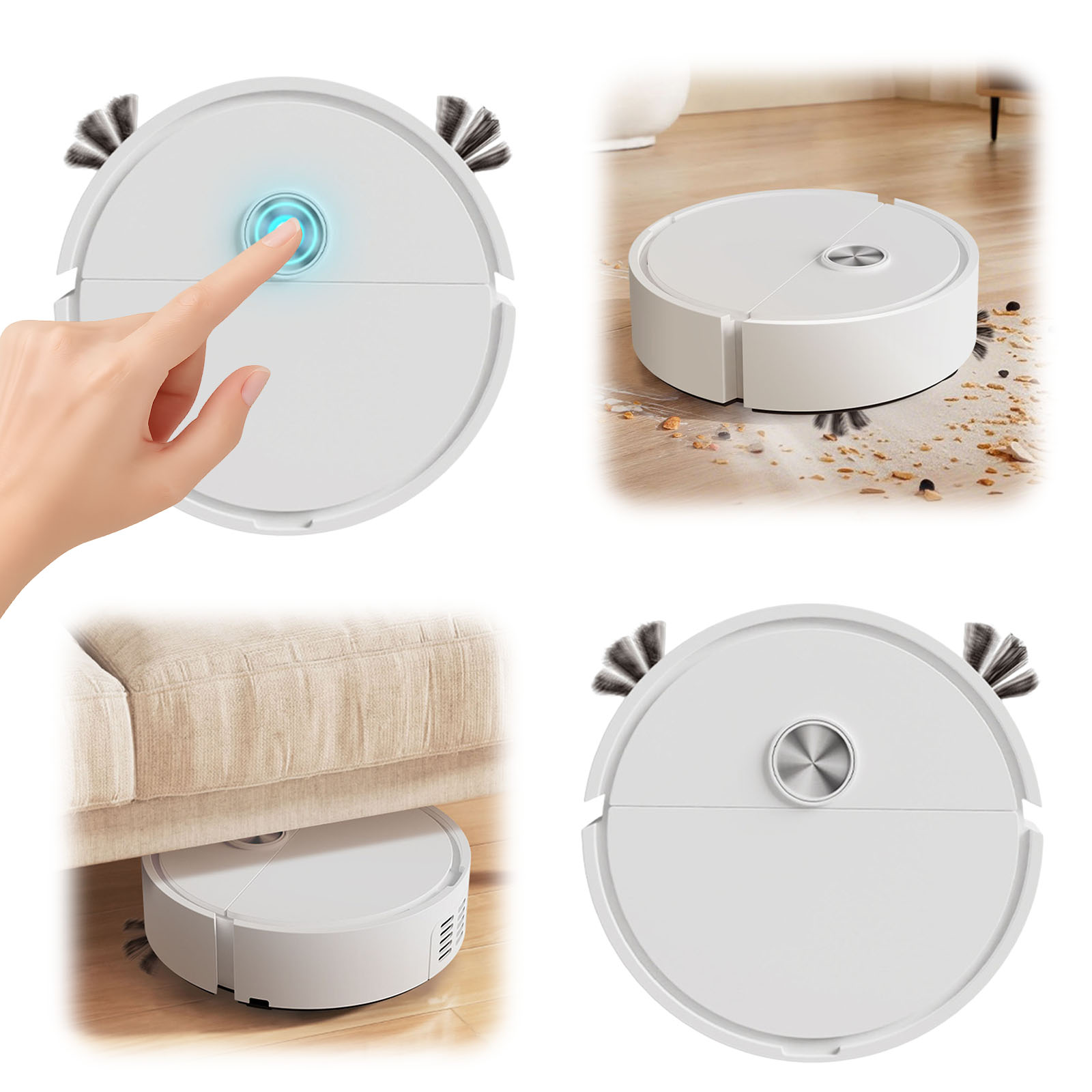 Smart Home Box - 3-in-1 Intelligenter Kehrroboter mit Abnehmbarer Staubsammelbox