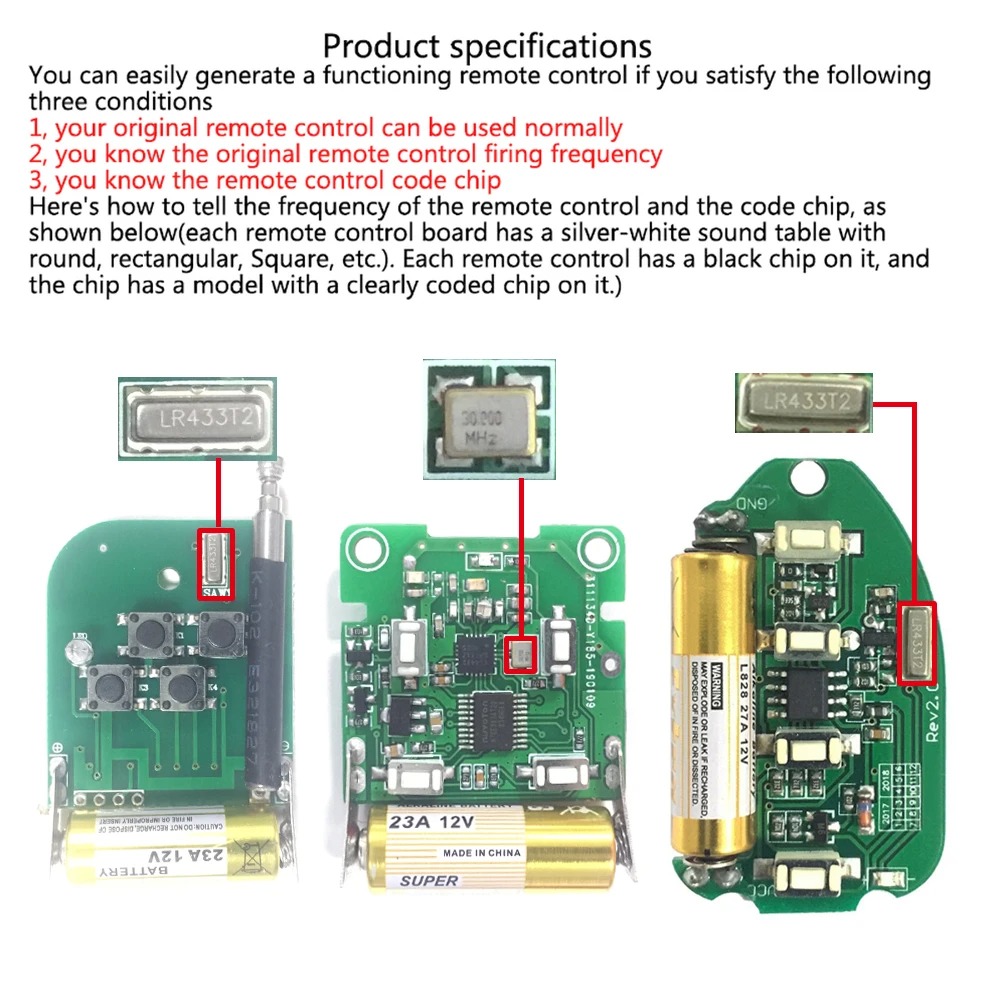 433 Mhz RF Fernbedienung Ein A – Universal Remote Smart Home Bewertung und Preis