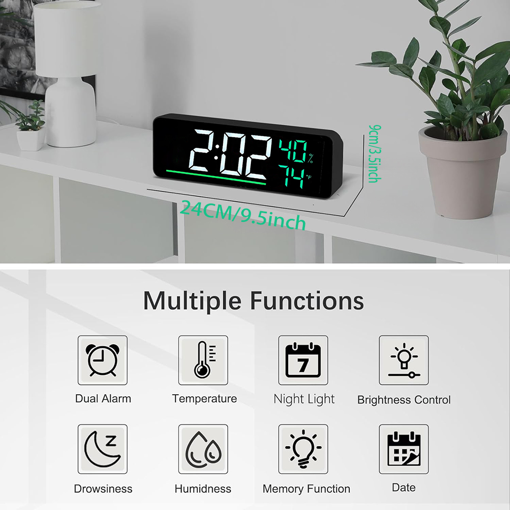 LED-Digital-Wanduhr mit Temper – Smart Home Living Room Bewertung und Preis