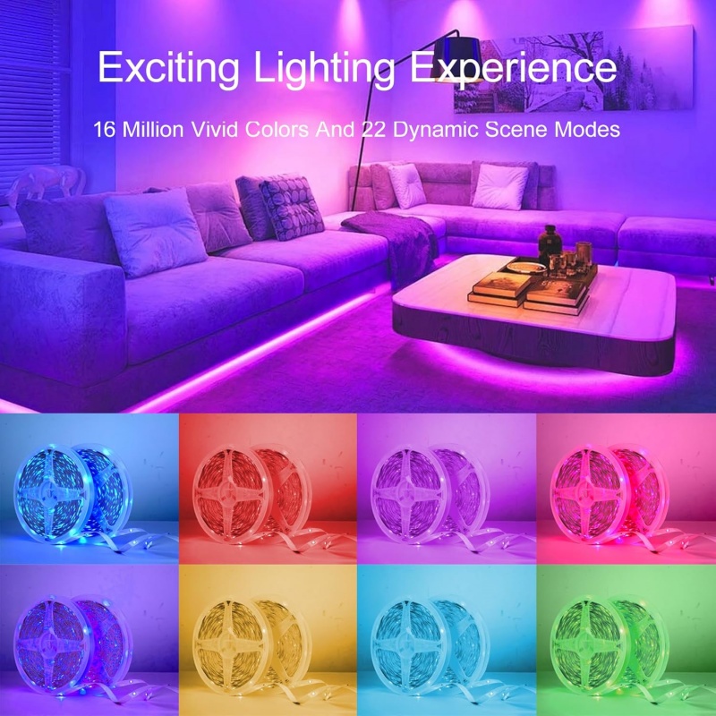 Smarte LED-Lichtstreifen 1m-20 – Smart Home Living Room Bewertung und Preis
