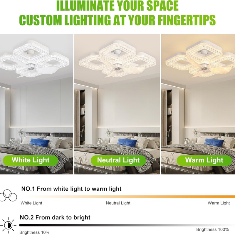 Intelligente LED-Deckenventila – Smart Home Living Room Bewertung und Preis